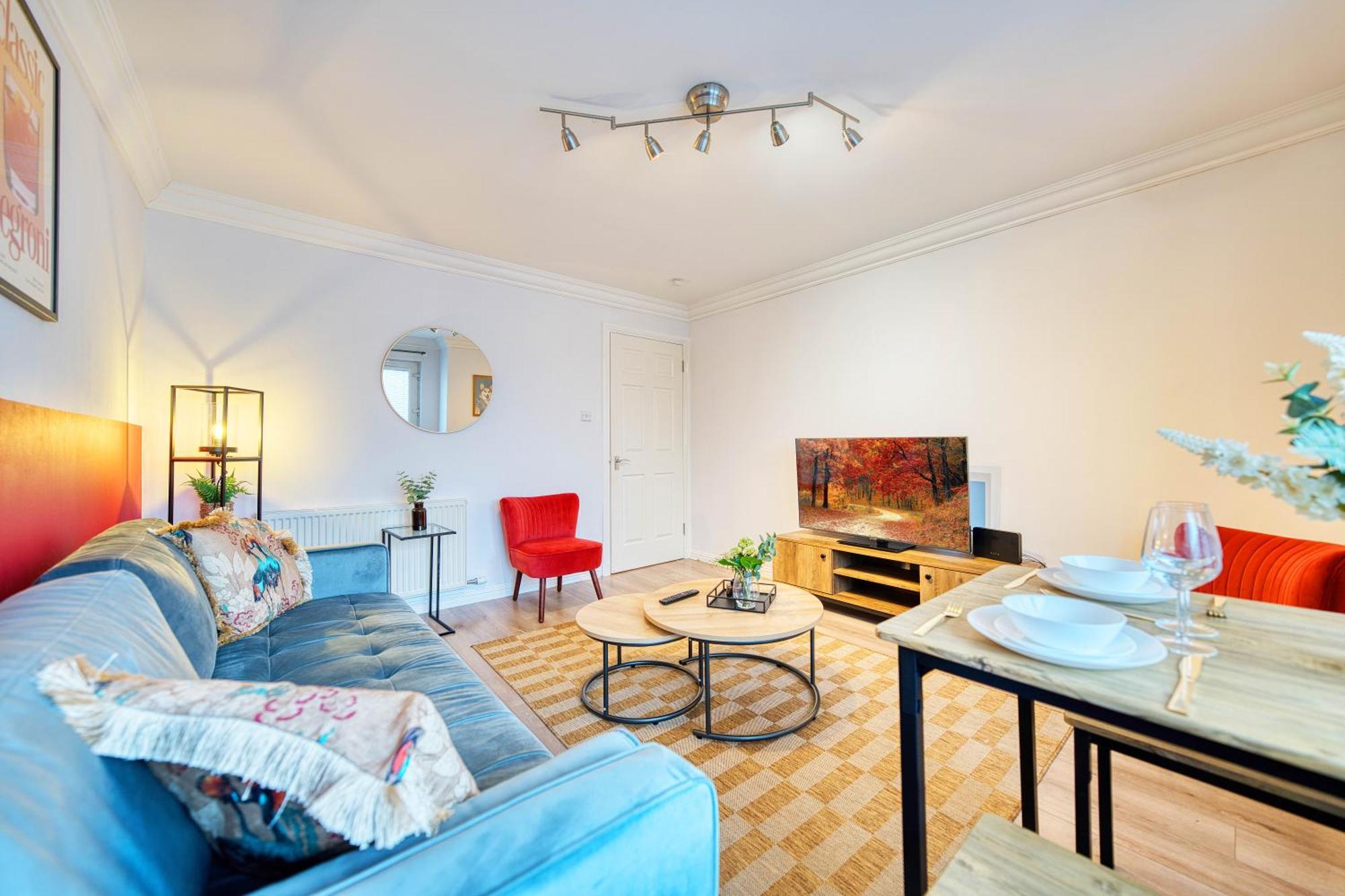 Modern 2 Bed Flat With Free Parking Lejlighed Glasgow Eksteriør billede