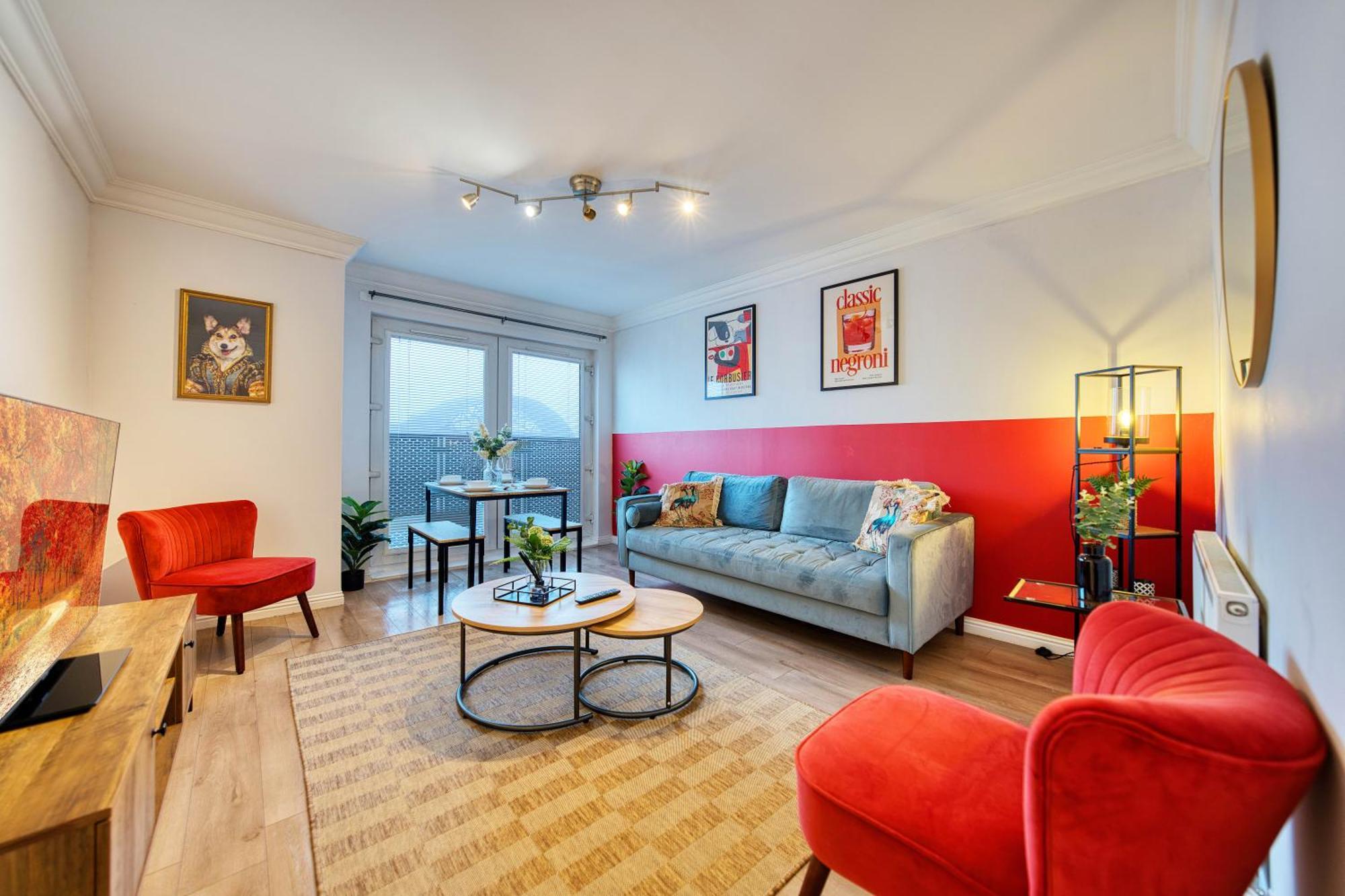 Modern 2 Bed Flat With Free Parking Lejlighed Glasgow Eksteriør billede