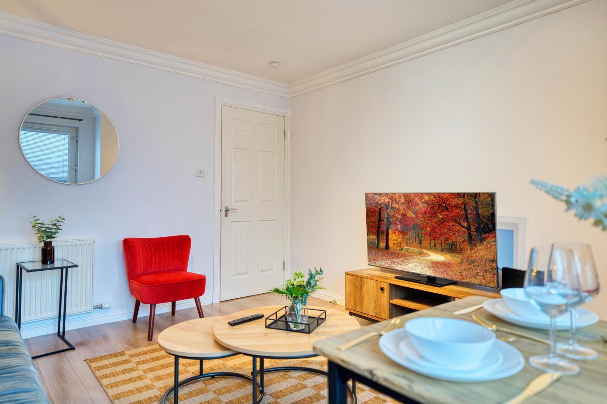 Modern 2 Bed Flat With Free Parking Lejlighed Glasgow Eksteriør billede