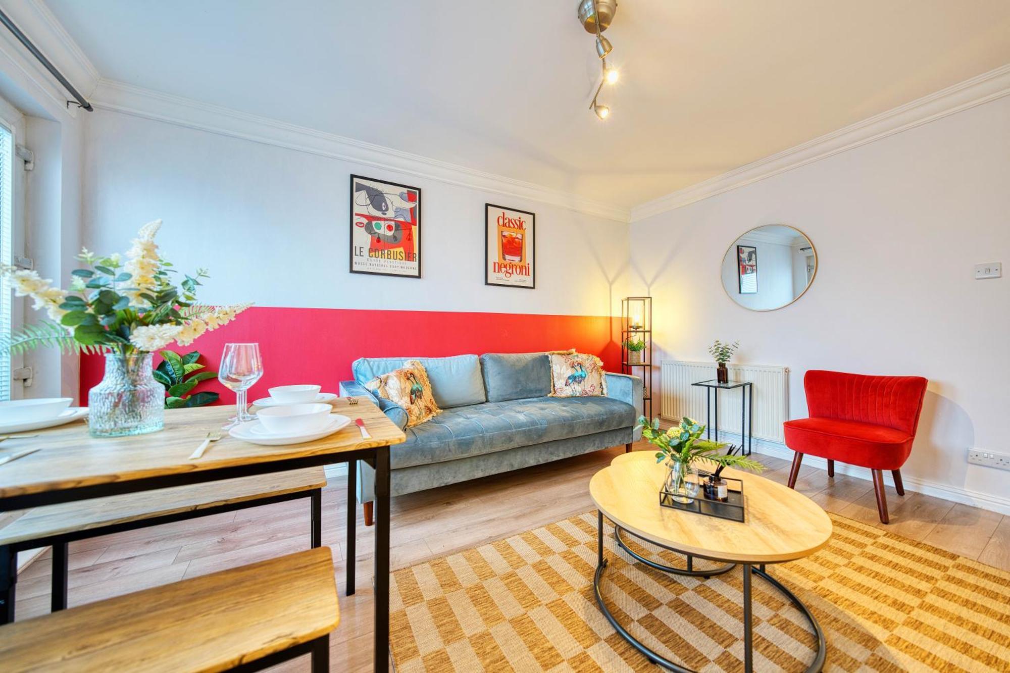 Modern 2 Bed Flat With Free Parking Lejlighed Glasgow Eksteriør billede