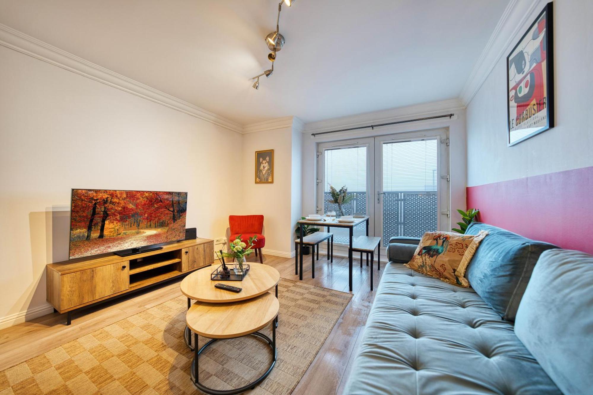 Modern 2 Bed Flat With Free Parking Lejlighed Glasgow Eksteriør billede